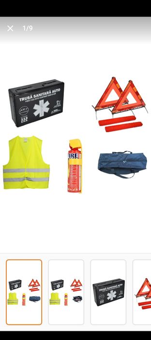 Set trusa medicala ,stingator incendii