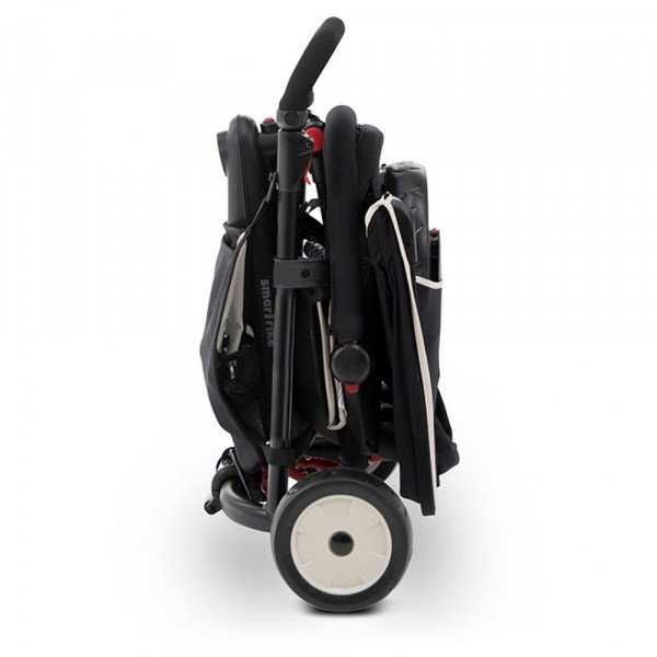 Tricicleta pentru copii Smart Trike STR3 Negru 6 in 1 ultrapliabila, dotata cu frana, scaun rabatabil, tehnologie Touch Steering, varsta 10 luni+