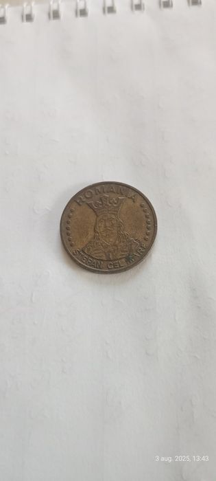 Monedă 20 lei 1991, capul lui Stefan Cel Mare