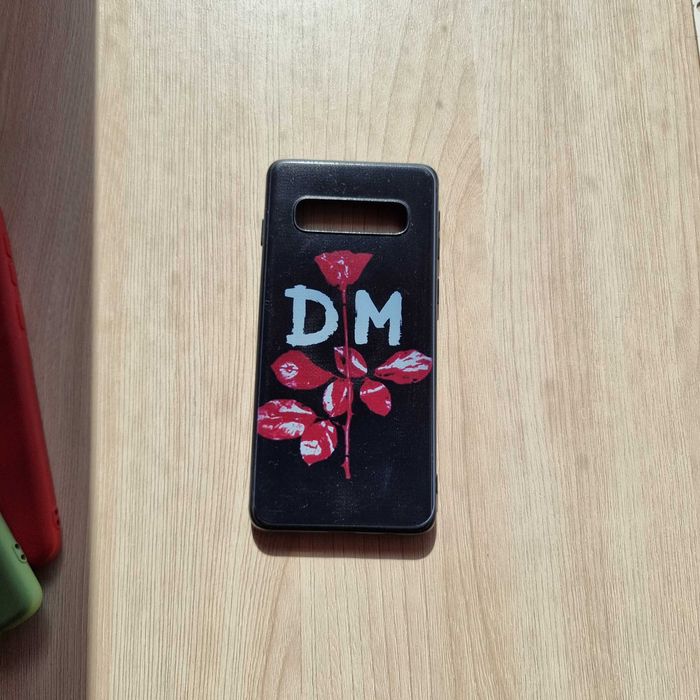 Husa fete DM fluturi flori frunze - NEAGRA telefon Samsung Galaxy S10