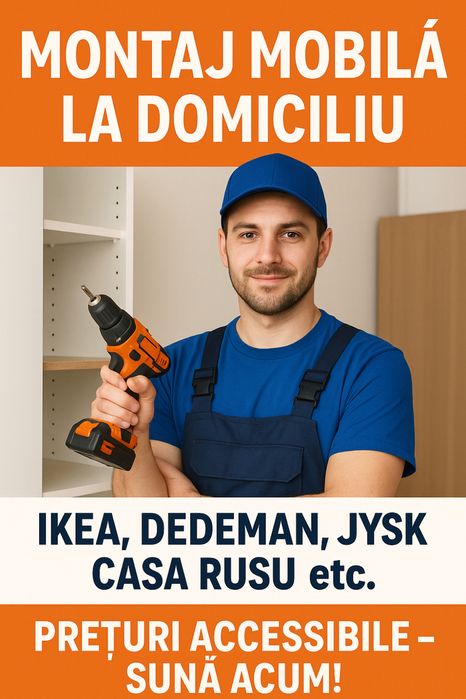 Montaj mobilă – servicii profesionale la domiciliu