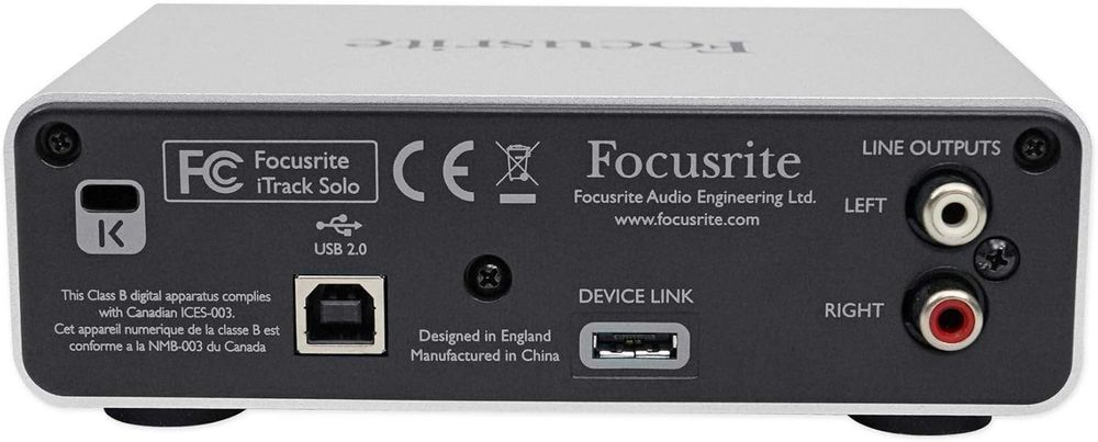 Interfață audio USB Focusrite ITRACK SOLO LIGHTNING pentru iPad/Mac