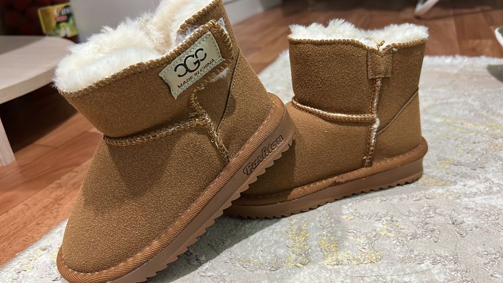 Детские Угги из натурального замша