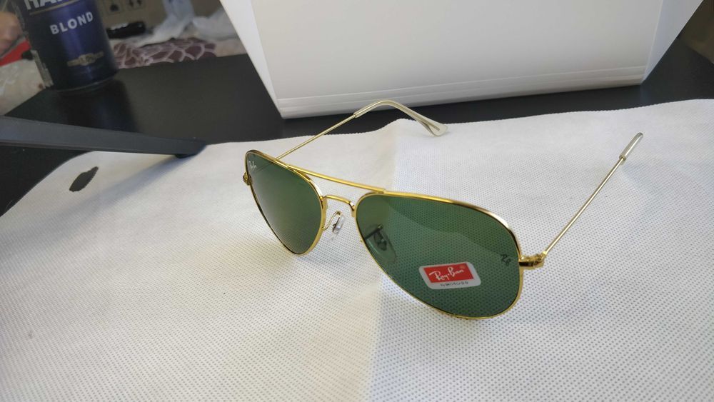 Ochelari de soare Rayban aviator , verde.