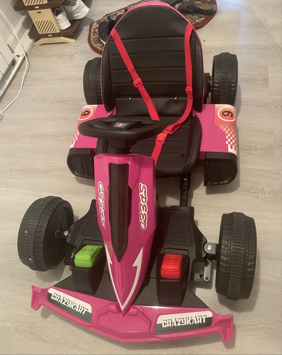 Masinuta electrica roz, fetite 3-6 ani