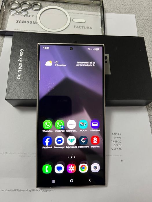 Vând Samsung S24 ultra 256Gb Garantie/Impecabil
