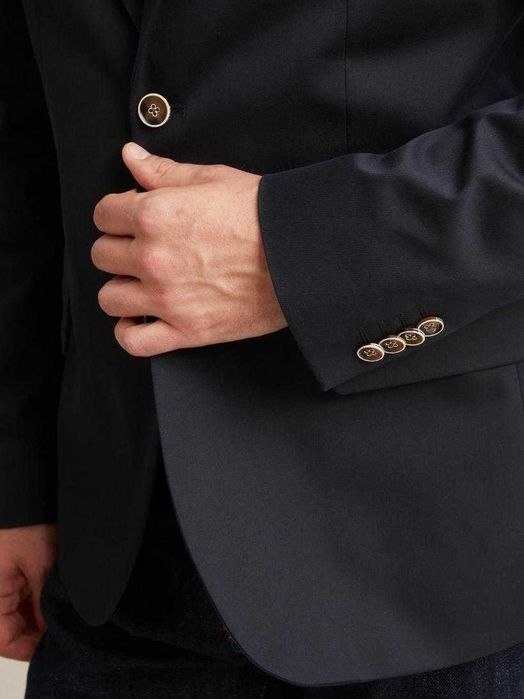 Sacou blazer de lux 48 M casual Oscar Jacobson lana super 120's navy