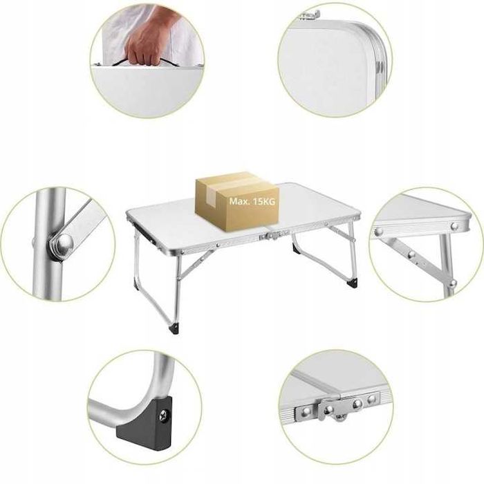 Masa pliabila camping tip valiza portabila din aluminiu usoara 60x40cm