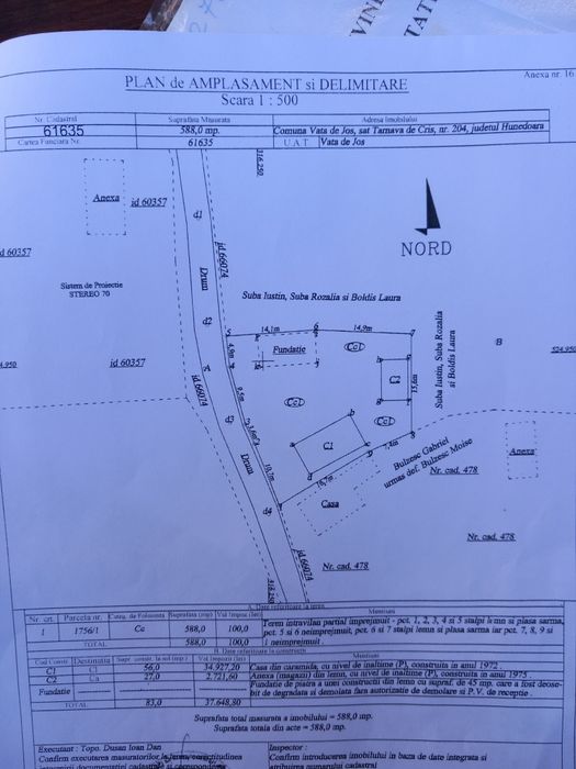 Vând casa și teren Târnava de Cris, jud Hunedoara