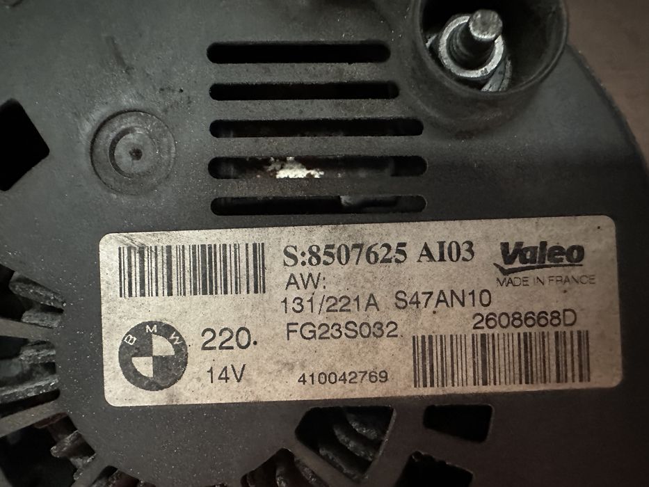 Alternator bmw f10 f30 x3 f25 2.0d n47