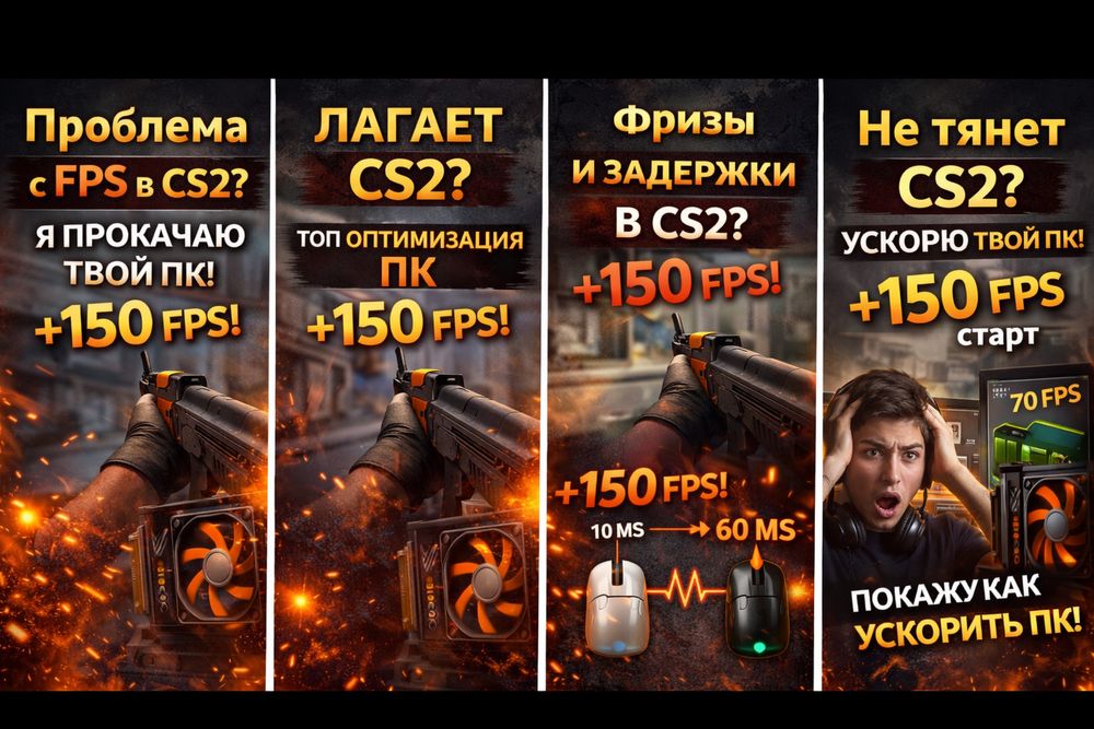 CS2 лагает? Сделаю +FPS за 30 минут