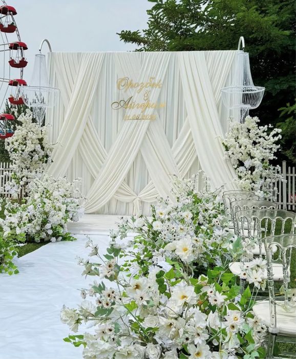 Фотозона оформление кыз узату свадьбы