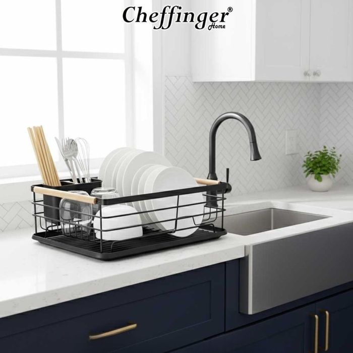 Компактен сушилник за съдове с отцеждаща табла Cheffinger