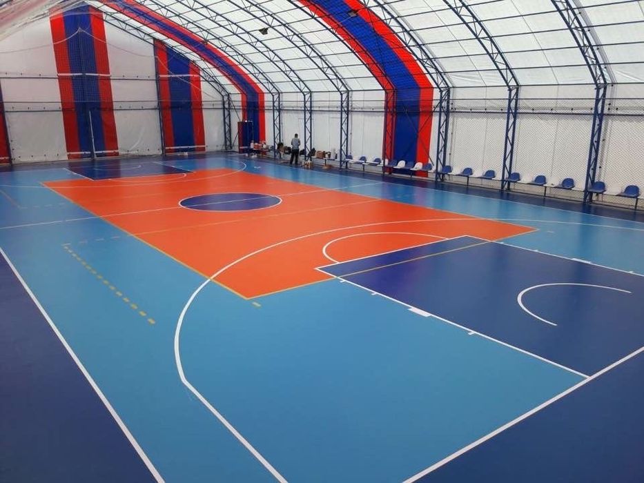 Эпоксидный наливной пол для спорткомплекса