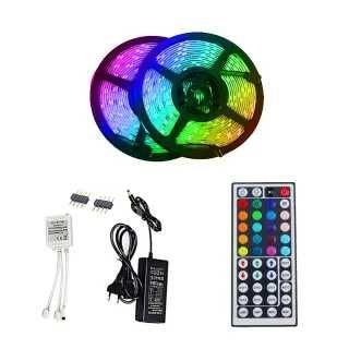 Намалена! Водоустойчива светлинна лента с LED лампа  10м цветна светли