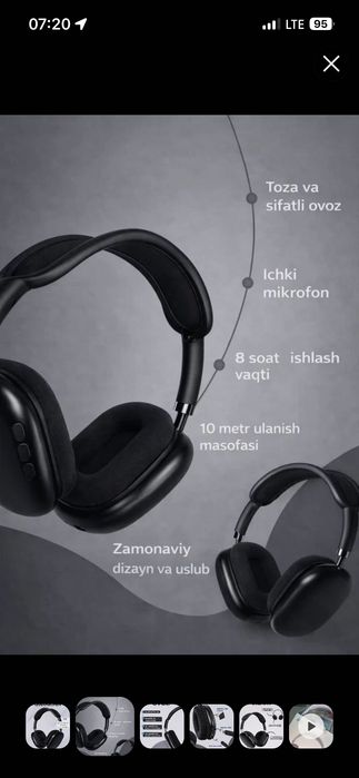 Беспроводные Bluetooth-наушники P9, с микрофоном, полноразмерные