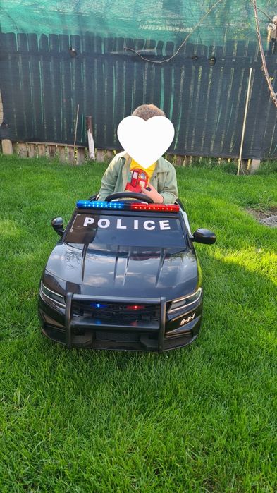 Masina electrica de politie , 70W cu girofar politie si statie