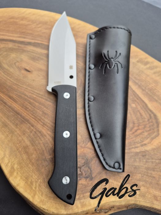 Фиксиран нож Spyderco Province FB45GP,фултанг с кожена кания
