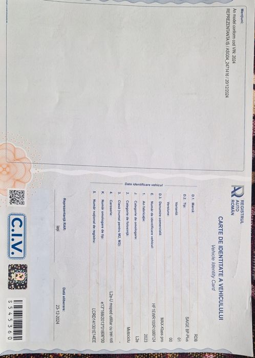 Vând triciclu maxclass pro