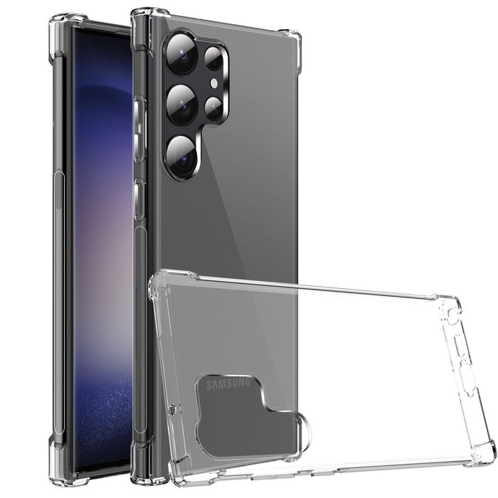 Прозрачен Силиконов Удароустойчив Кейс за Samsung Galaxy S24 Ultra S23