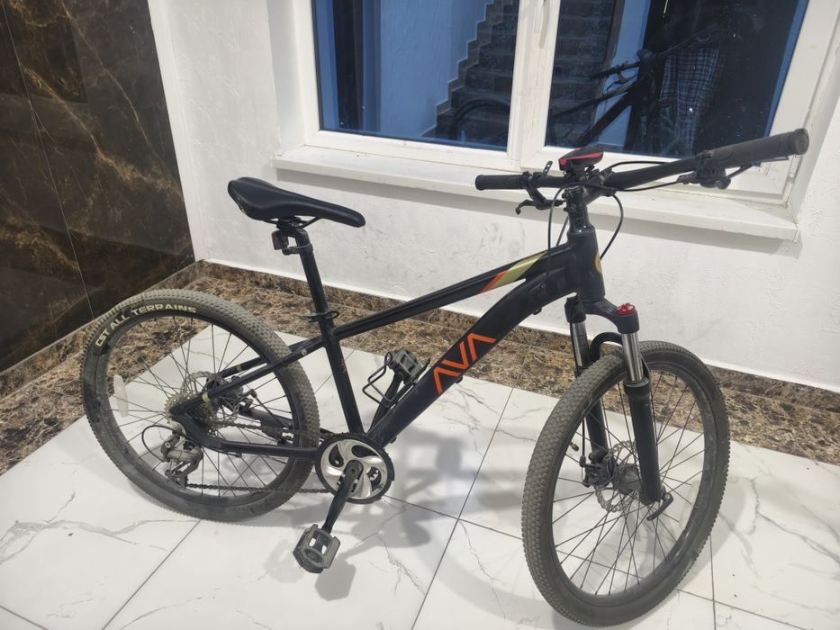 Велосипед, черно оранжевый
