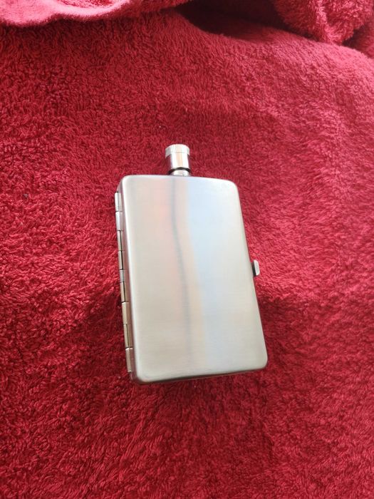 Sticla buzunar alcool inox + tabachera