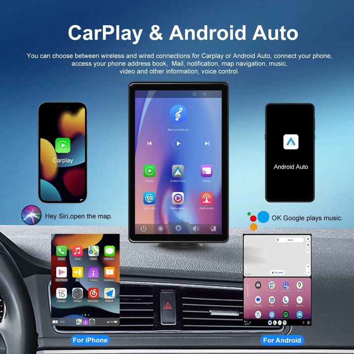 Монитор Навигация мултимедия за кола автомобил Carplay Android Auto