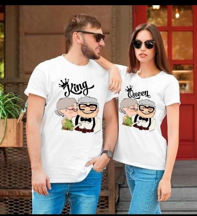 Тениски за двойки King & Queen – подарък за влюбени