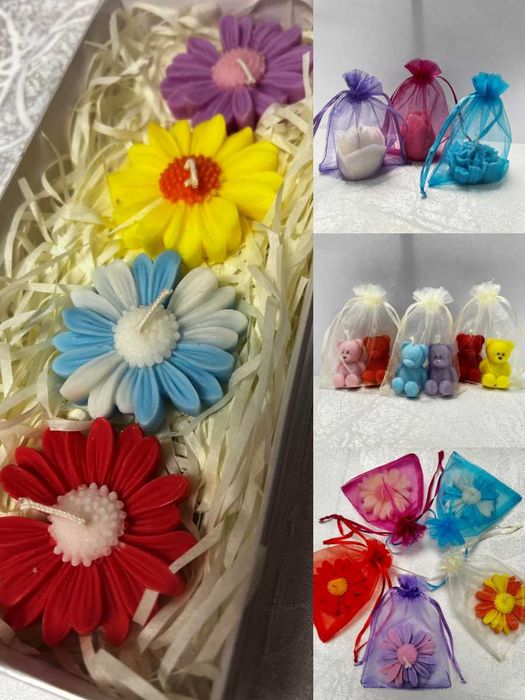 Подаръчета за гости и поводи - соеви свещи, гипсови фигурки