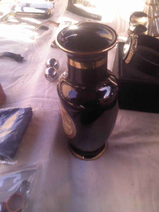 Ваза_/ THE ART OF CHOKIN.Made In JAPAN./-( Chokin Art 24KT GOLD.