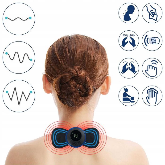 Electrostimulator muscular EMS mini abdomen gat umeri reincarcabil USB
