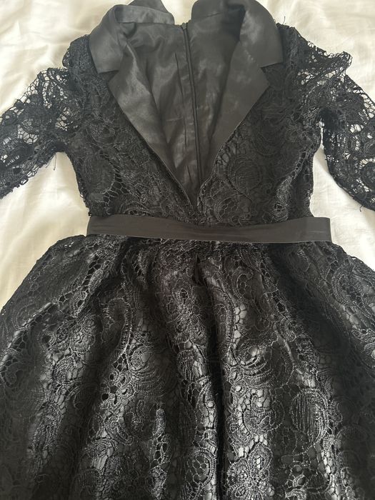 Шикарное вечернее платье чёрного цвета в пол