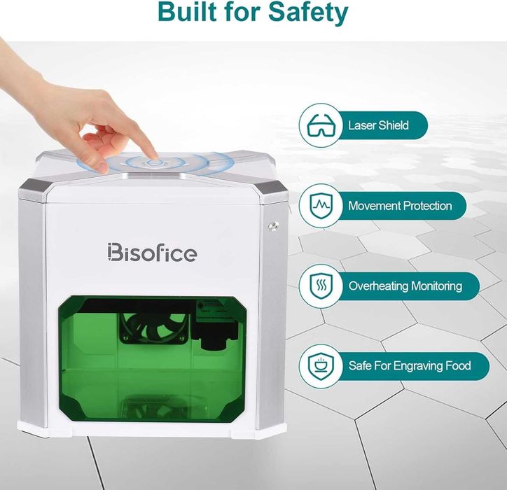 Bisofice K6 Mini 3000mW машина за лазерно гравиране