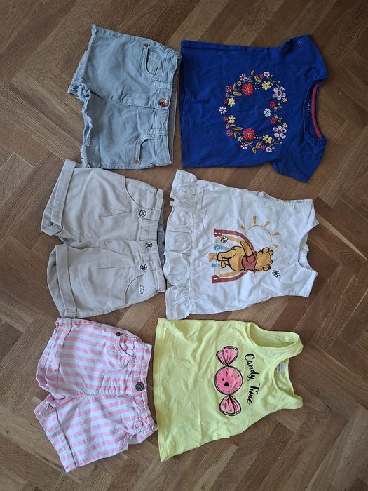 Комплект от къси панталони/дънки с близки, лято, 2-3 години Некст