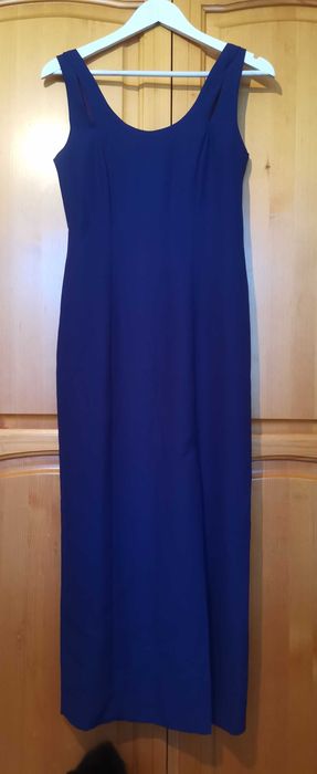 Лилава дълга вечерна рокля