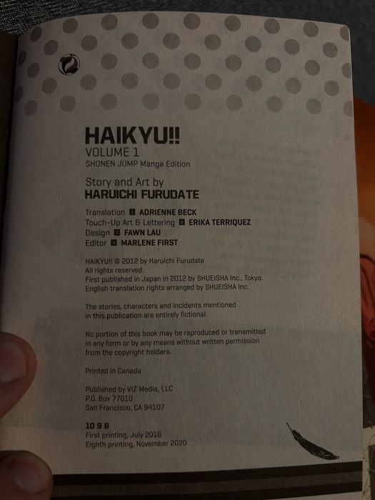 Manga Haikyu vol 1-2