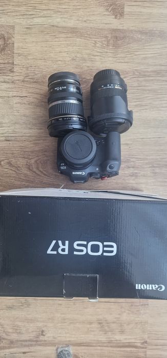 Canon EOS R7, adaptor, obiective