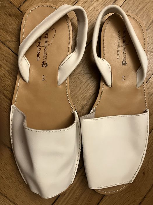 Sandale 44 piele albe