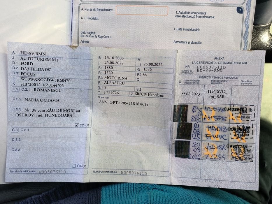 Ford focus  1.6tdci an 2005