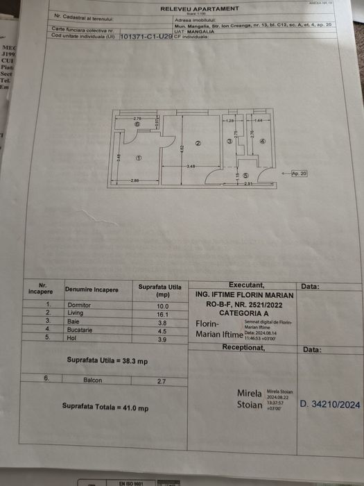 Apartament cu 2 camere,confort 2,etaj 4,Mangalia str. Ion Creangă