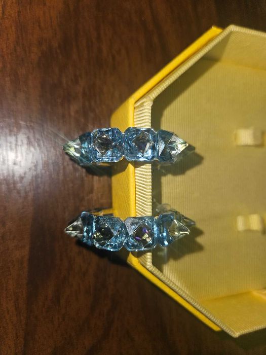 Cercei Swarovski Ortyx albaștri Collection 1 - Giovanna Engelbert- cristale placare rodiu originali