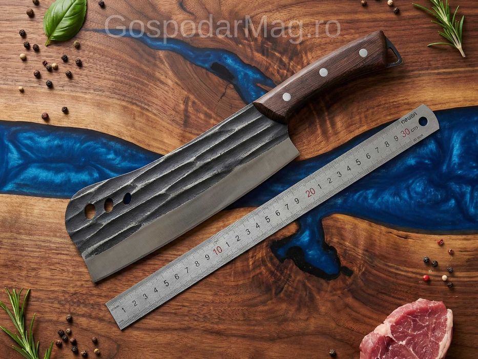 Set Două Piese - Satâr Oase Măcelărie 1000g|500g - Oțel Forjat