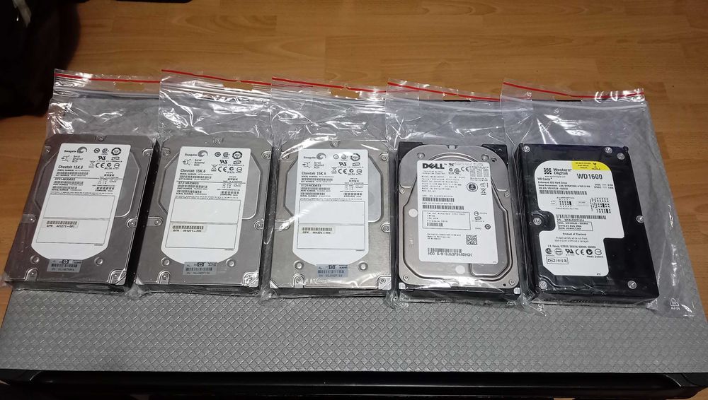 Hard Disk-uri SAS Server, IDE PC, SATA Laptop Second-Hand