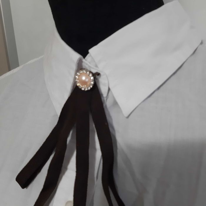 Brosa subtire cu bijuterie - fundă pentru gât guler office