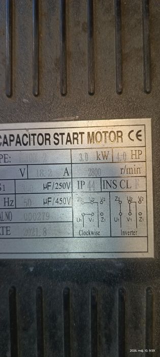 Motor electric 230V 3kw