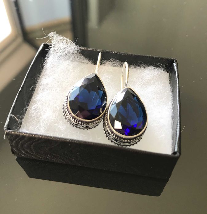 Cercei Argint 925 cu Pietre Semipretioase Tanzanit