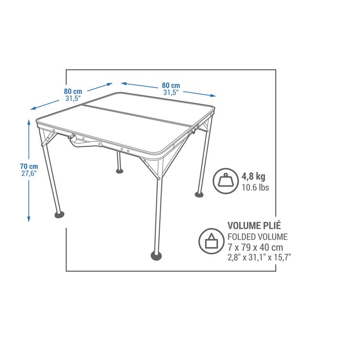 Masă camping pliabilă pentru 4 persoane Maro - (SecondHand) Decathlon