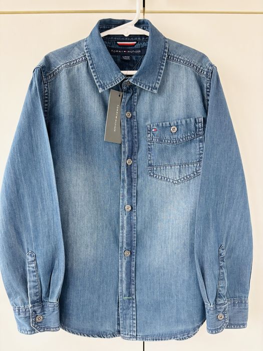 Vand camasa denim Tommy Hilfiger 8-10 ani noua