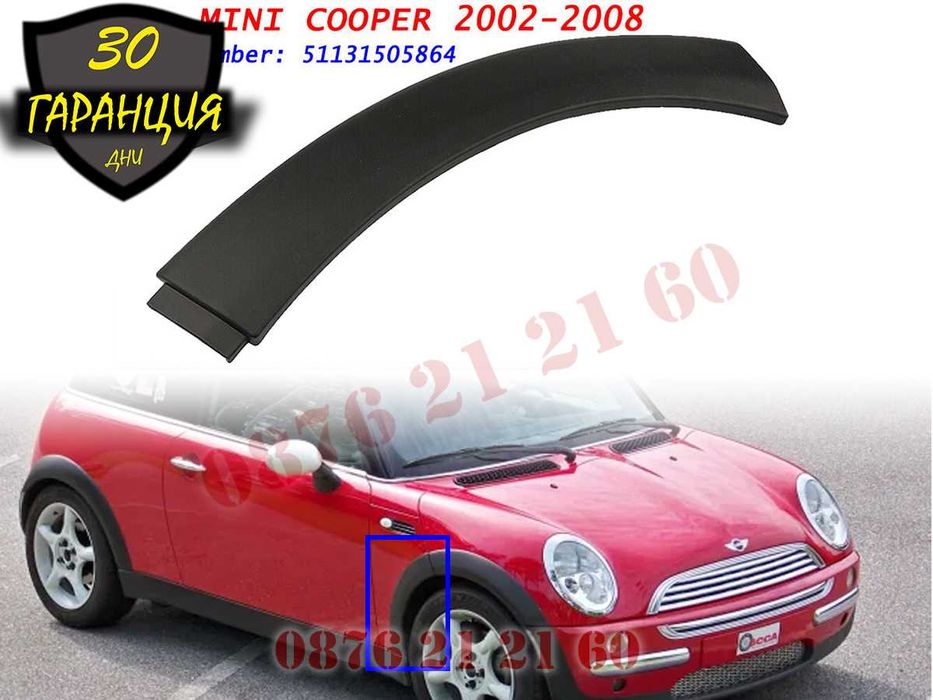 Вежди Калници Раздувки MINI R50 R52 R53 МИНИ Р50 Р52 Р53 02-2008