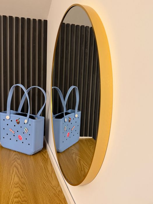 Oglindă rotundă diametru 80cm cu ramă metalica